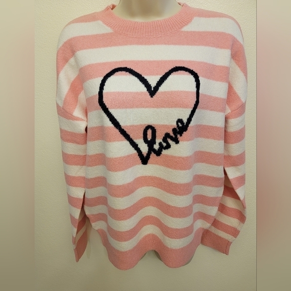 NWT Loft Striped Crewneck Sweater - Picture 1 of 5